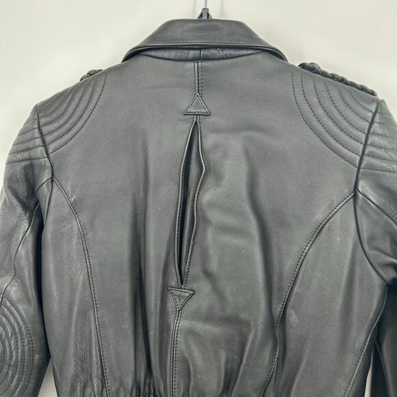 VTG 80s women's leather Hein Gericke HARLEY DAVIDSON Motorcycle Biker Jacket 38 - Picture 11 of 16
